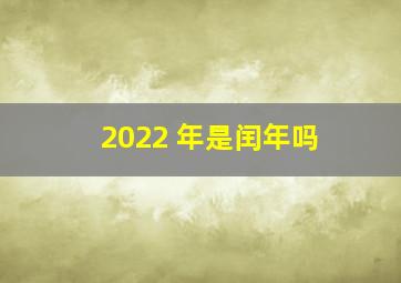 2022 年是闰年吗